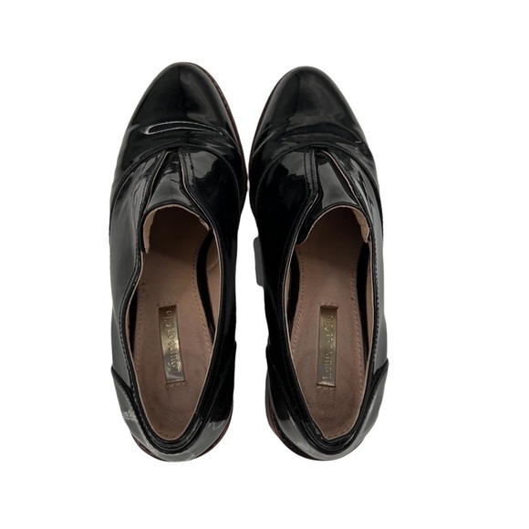 Louise et Cie Black Patent Pointed Toe Block Heel Loafers Size 7 (37) Women's - Picture 5 of 9